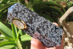 Polished Classic Snowflake Obsidian Obelisk Clock Towers - sold per item - From Mexico - Toprock Gemstones and Minerals 