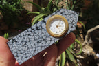 Polished Classic Snowflake Obsidian Obelisk Clock Towers - sold per item - From Mexico - Toprock Gemstones and Minerals 