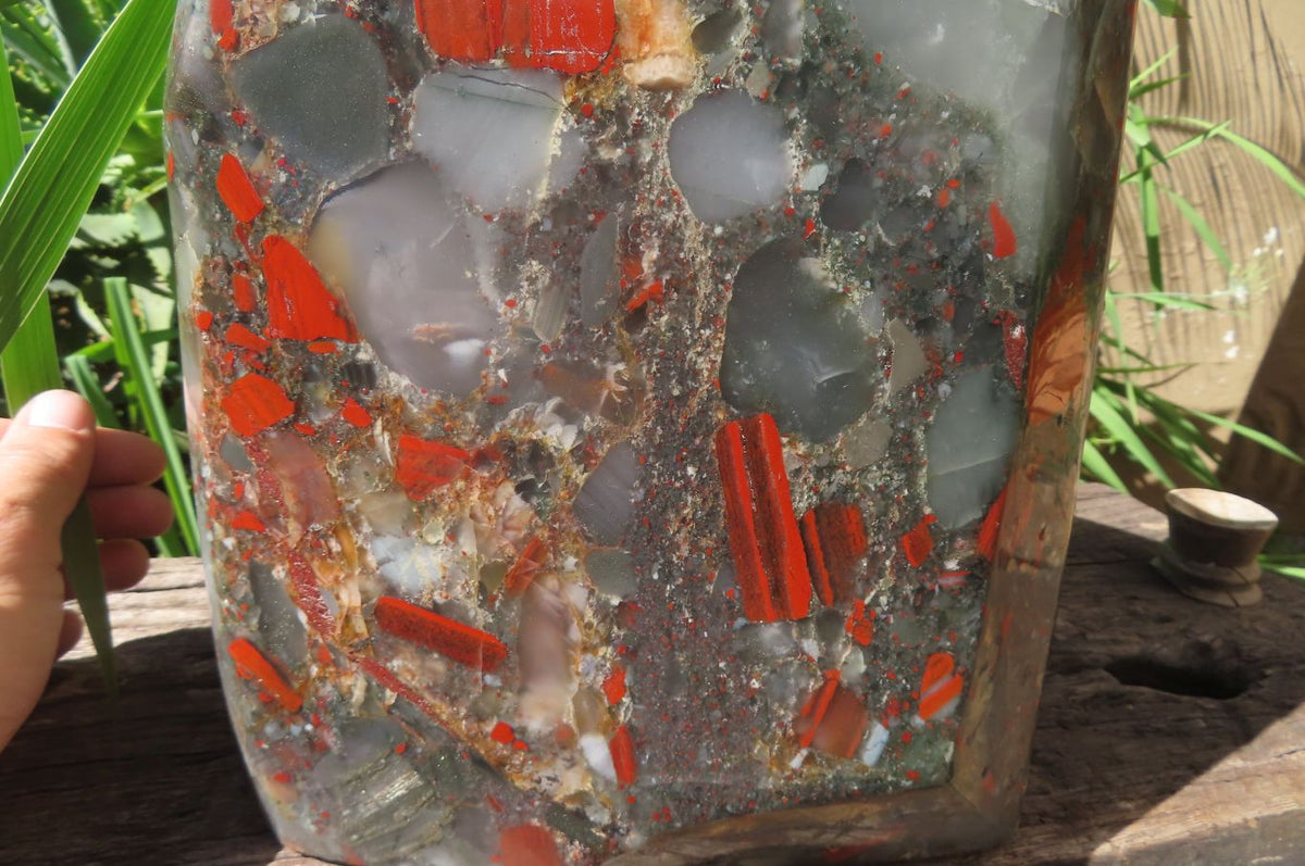 Polished Bloodstone Points x 1 From Swaziland - Toprock Gemstones and Minerals 