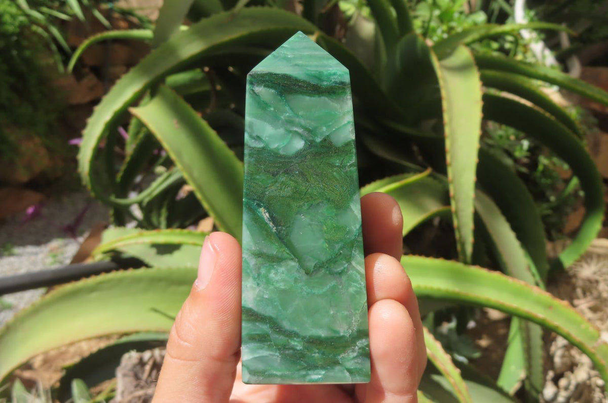 Polished Swazi Jade Obelisk Clock Towers - sold per item - From Swaziland - Toprock Gemstones and Minerals 