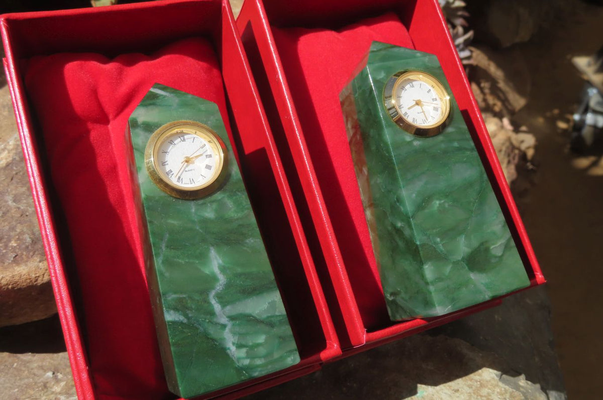 Polished Swazi Jade Obelisk Clock Towers - sold per item - From Swaziland - Toprock Gemstones and Minerals 
