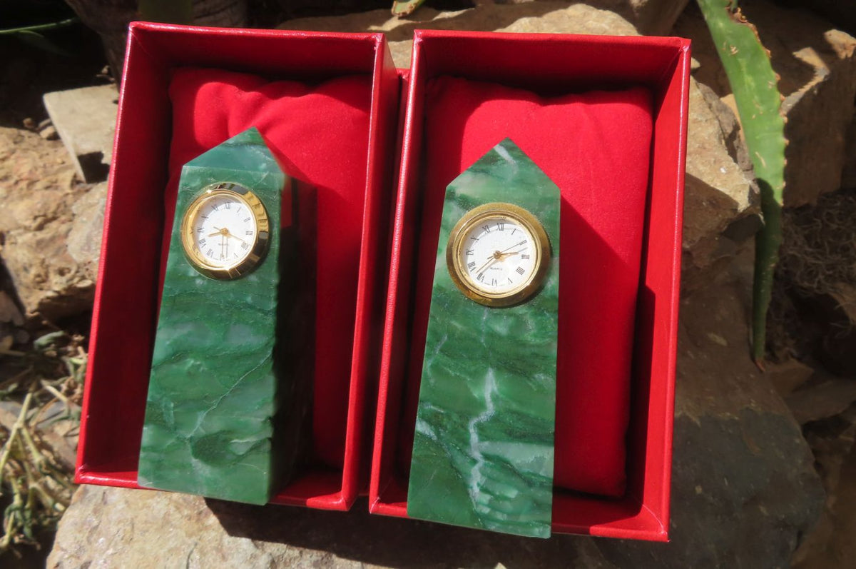 Polished Swazi Jade Obelisk Clock Towers - sold per item - From Swaziland - Toprock Gemstones and Minerals 
