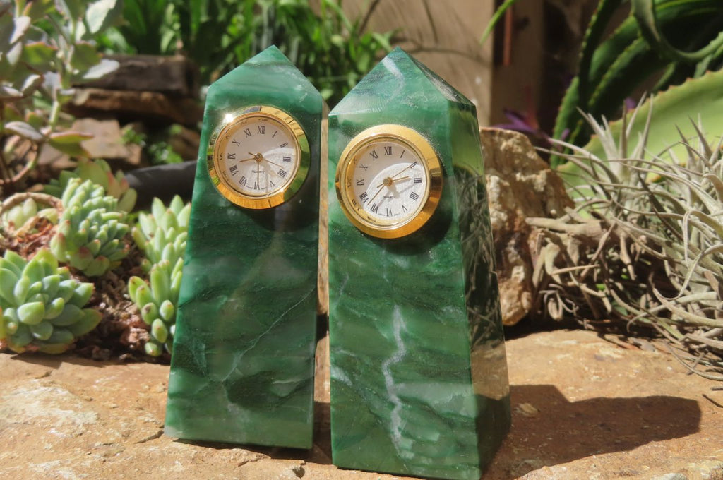 Polished Swazi Jade Obelisk Clock Towers - sold per item - From Swaziland - Toprock Gemstones and Minerals 