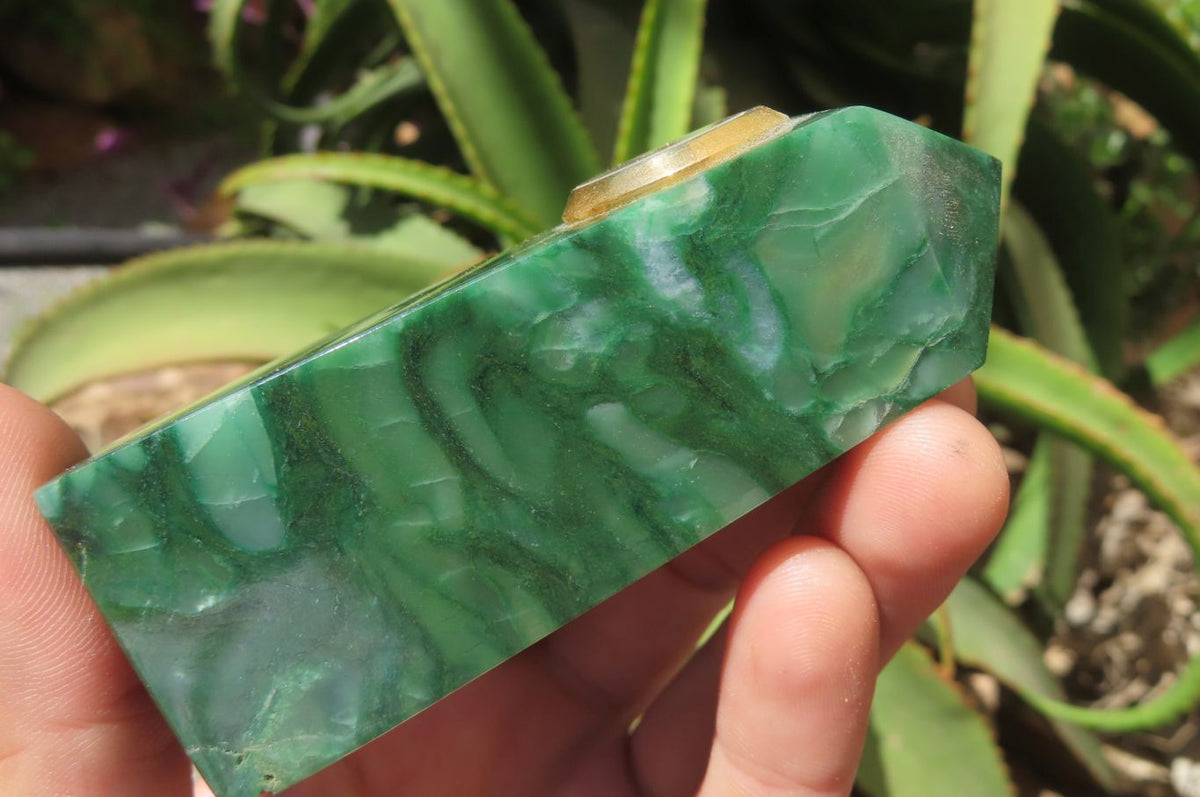 Polished Swazi Jade Obelisk Clock Towers - sold per item - From Swaziland - Toprock Gemstones and Minerals 