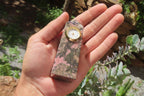Polished Pink Rhodonite Obelisk Clock Towers - sold per item - From Madagascar - Toprock Gemstones and Minerals 
