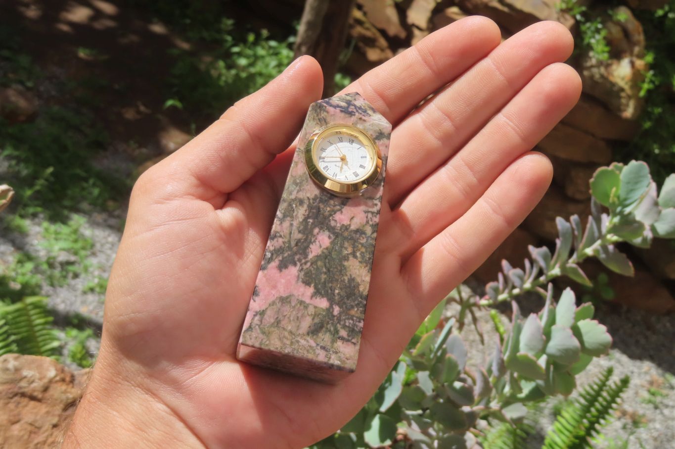 Polished Pink Rhodonite Obelisk Clock Towers - sold per item - From Madagascar - Toprock Gemstones and Minerals 