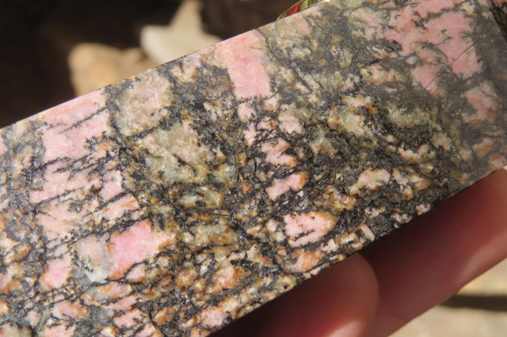 Polished Pink Rhodonite Obelisk Clock Towers - sold per item - From Madagascar - Toprock Gemstones and Minerals 