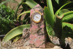 Polished Pink Rhodonite Obelisk Clock Towers - sold per item - From Madagascar - Toprock Gemstones and Minerals 