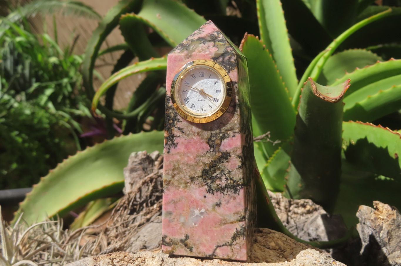 Polished Pink Rhodonite Obelisk Clock Towers - sold per item - From Madagascar - Toprock Gemstones and Minerals 