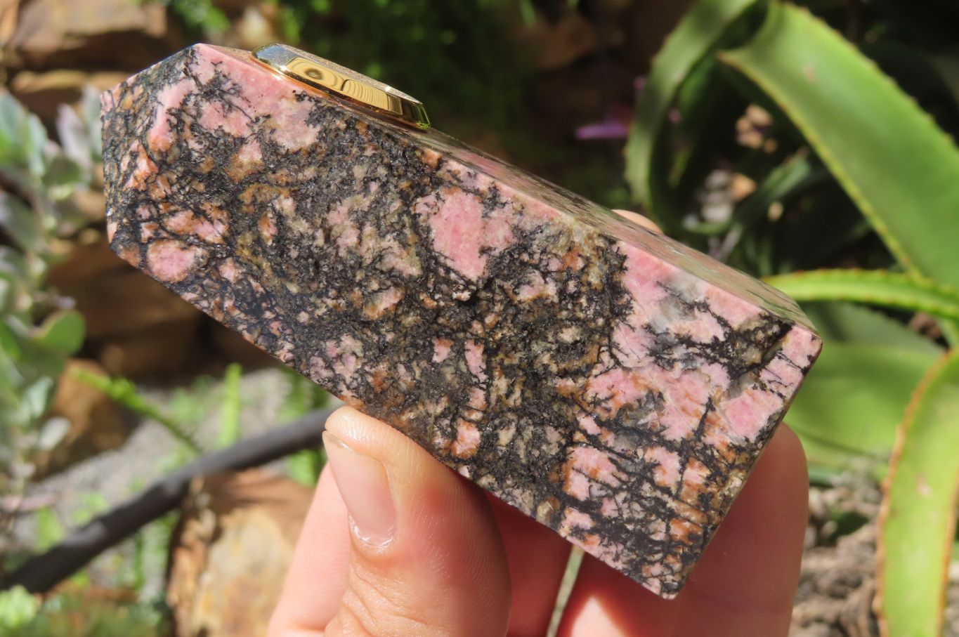 Polished Pink Rhodonite Obelisk Clock Towers - sold per item - From Madagascar - Toprock Gemstones and Minerals 