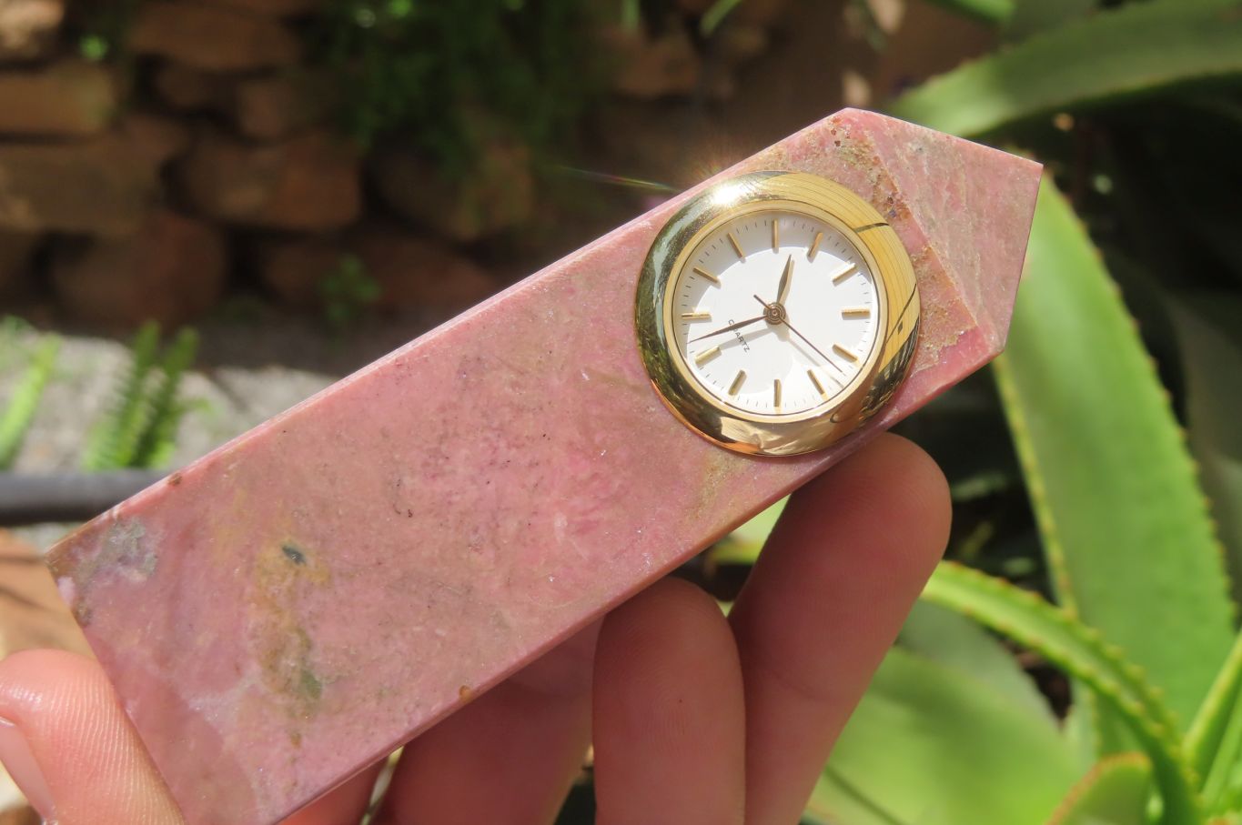 Polished Pink Rhodonite Obelisk Clock Towers - sold per item - From Madagascar - Toprock Gemstones and Minerals 