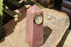 Polished Pink Rhodonite Obelisk Clock Towers - sold per item - From Madagascar - Toprock Gemstones and Minerals 