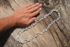 Polished Clear Quartz Rock Crystal Tumble Chip Bead Necklace - Sold Per Item - From Madagascar - Toprock Gemstones and Minerals 