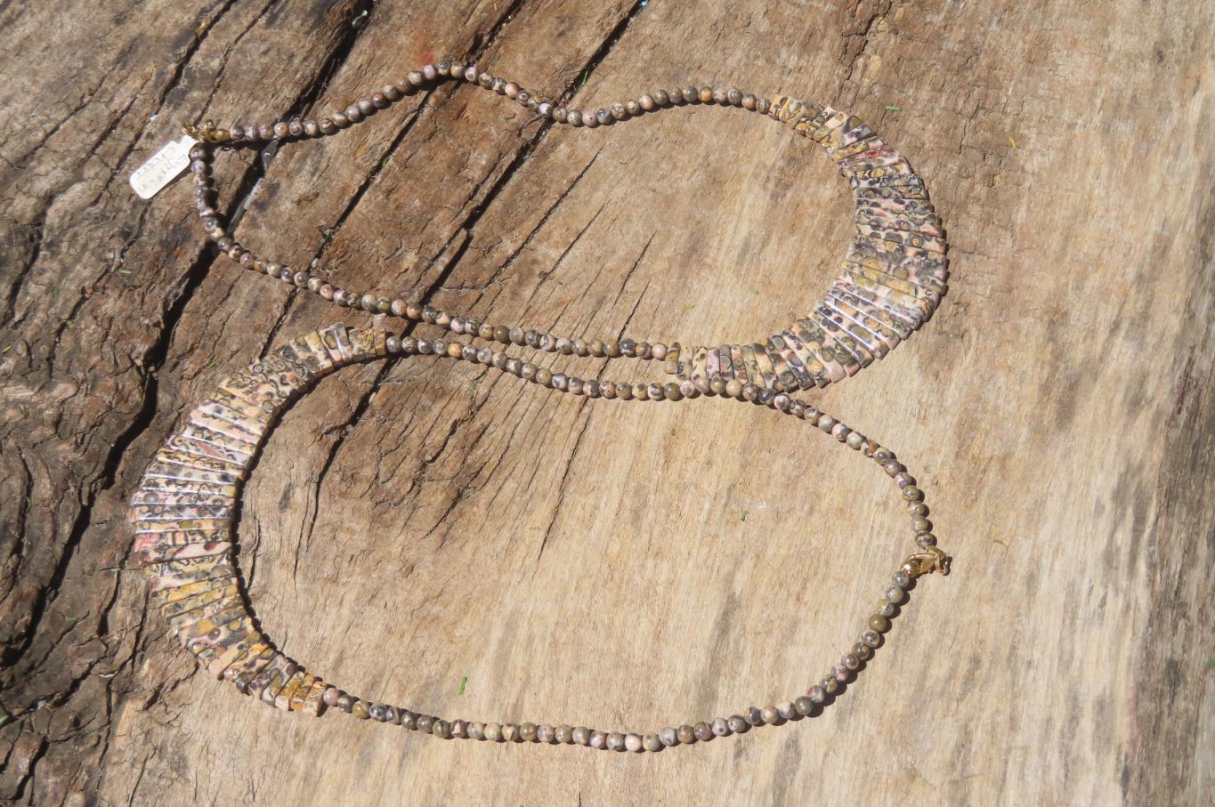 Polished Snakeskin Jasper Beaded Egyptian Choker Necklace - Sold per Item - From Australia - Toprock Gemstones and Minerals 