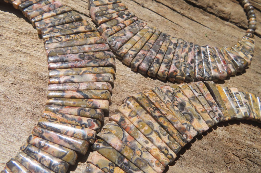 Polished Snakeskin Jasper Beaded Egyptian Choker Necklace - Sold per Item - From Australia - Toprock Gemstones and Minerals 