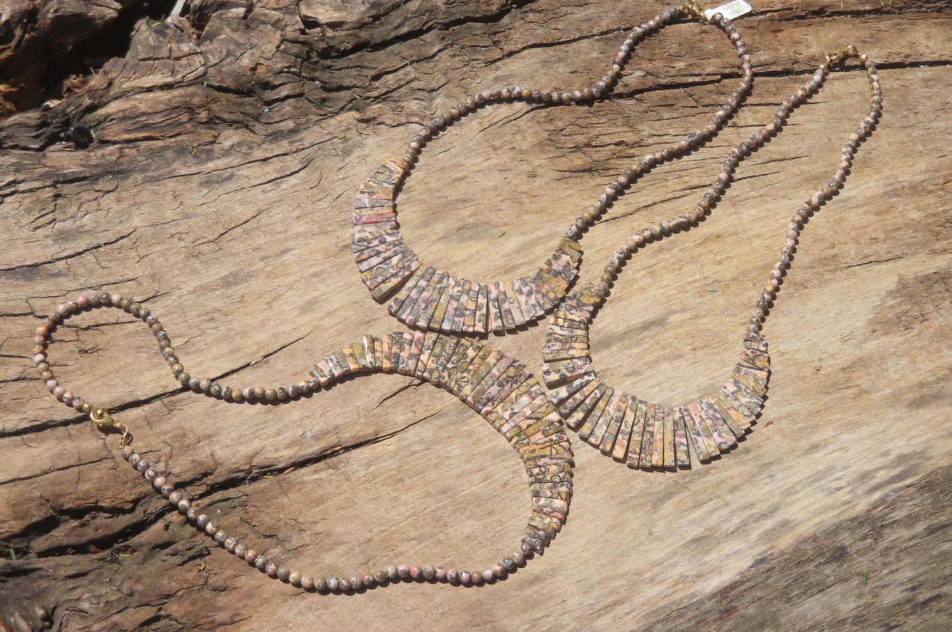 Polished Snakeskin Jasper Beaded Egyptian Choker Necklace - Sold per Item - From Australia - Toprock Gemstones and Minerals 