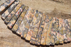 Polished Snakeskin Jasper Beaded Egyptian Choker Necklace - Sold per Item - From Australia - Toprock Gemstones and Minerals 