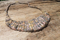 Polished Snakeskin Jasper Beaded Egyptian Choker Necklace - Sold per Item - From Australia - Toprock Gemstones and Minerals 