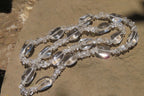 Polished Clear Quartz Rock Crystal Mixed Drilled and Tumble Chip Beaded Necklace - Sold Per Item - From Madagascar - Toprock Gemstones and Minerals 