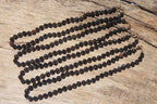 Polished Black Agate Faceted Beaded Necklace - Sold Per Item - From Brazil - Toprock Gemstones and Minerals 