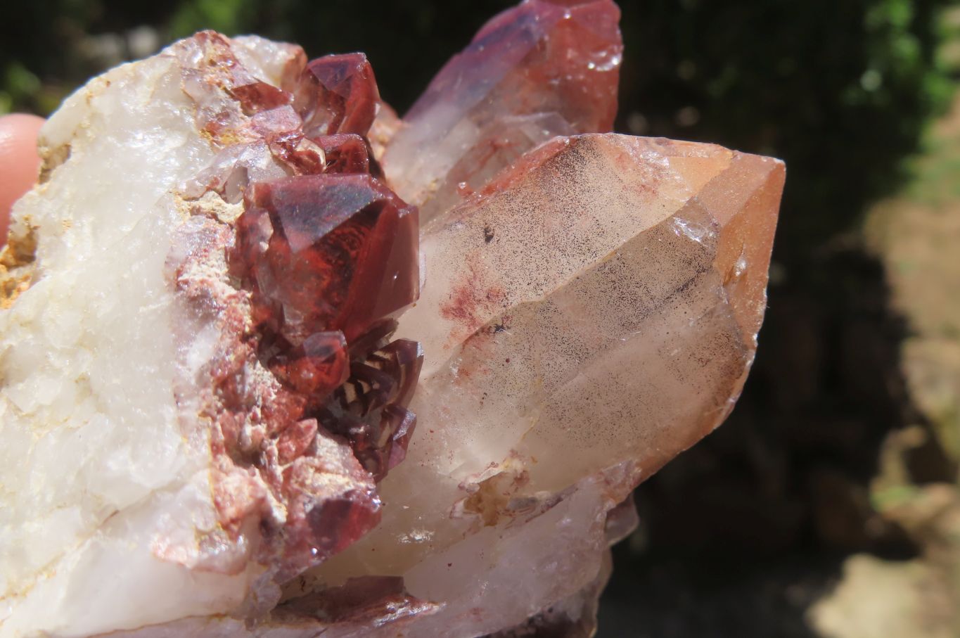 Natural Red Hematoid Quartz Clusters x 4 From Karoi, Zimbabwe - Toprock Gemstones and Minerals 