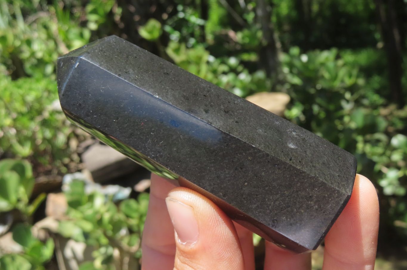 Polished Black Basalt Points x 12 From Madagascar - Toprock Gemstones and Minerals 