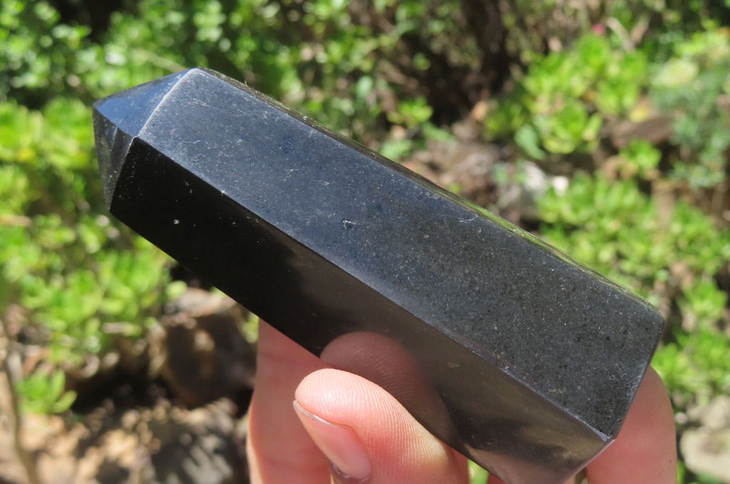 Polished Black Basalt Points x 12 From Madagascar - Toprock Gemstones and Minerals 