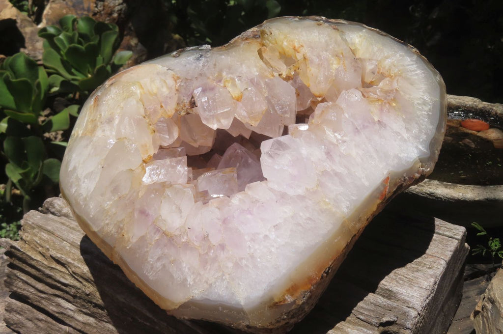 Polished Amethyst Agate Geode x 1 From Madagascar - Toprock Gemstones and Minerals 