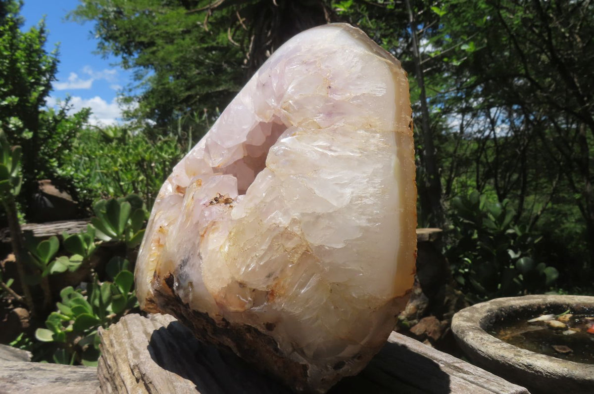 Polished Amethyst Agate Geode x 1 From Madagascar - Toprock Gemstones and Minerals 