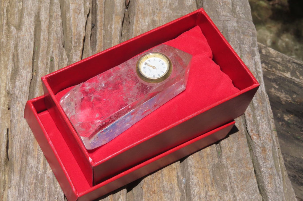 Polished Rutilated Quartz Clock Tower x 1 From Brazil - Toprock Gemstones and Minerals 