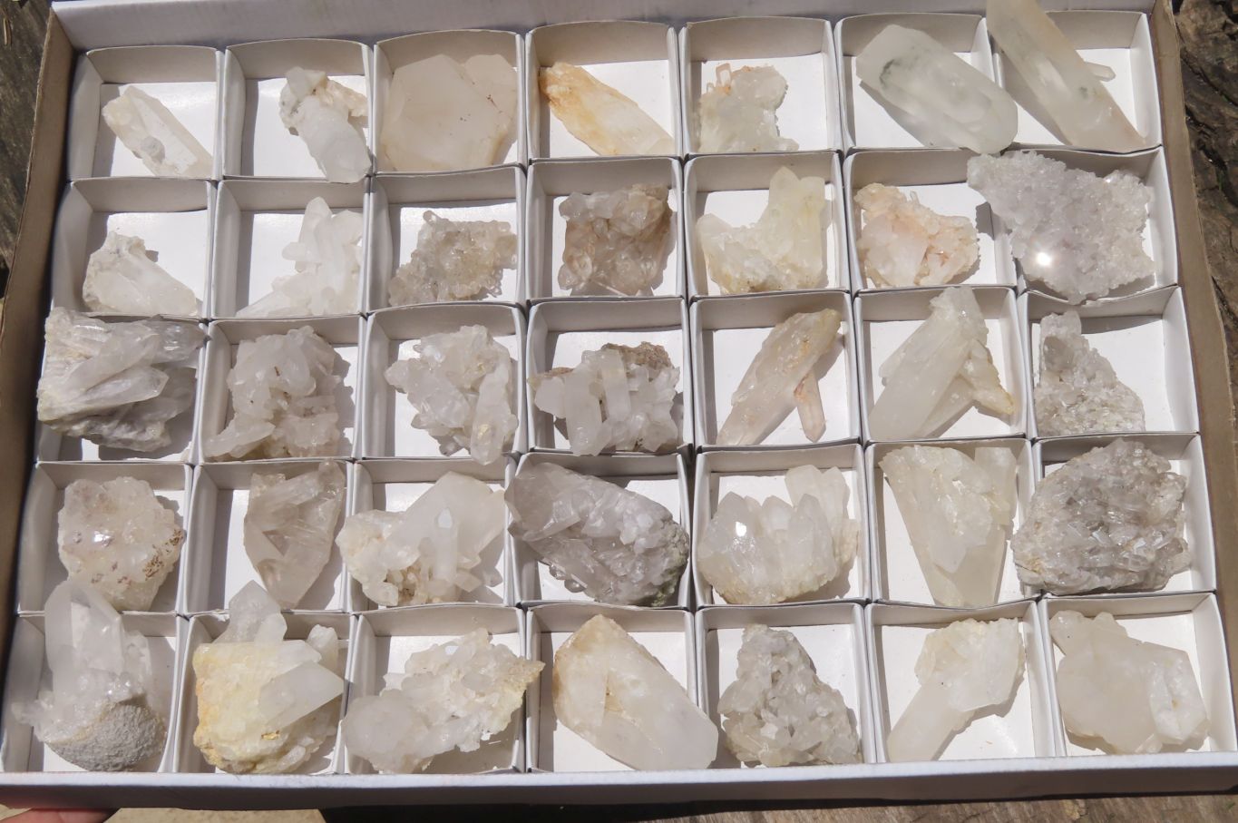 Natural Clear Quartz Clusters x 35 From Madagascar - Toprock Gemstones and Minerals 