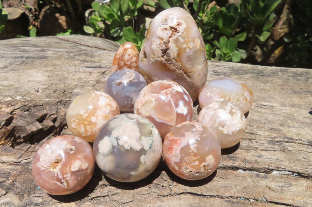 Polished Flower Agate Items x 10 From Madagascar - Toprock Gemstones and Minerals 