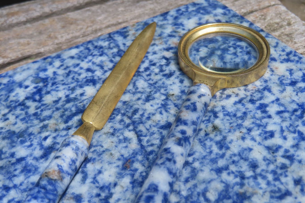 Hand Made Sodalite Desk Set x 1 From Namibia - Toprock Gemstones and Minerals 