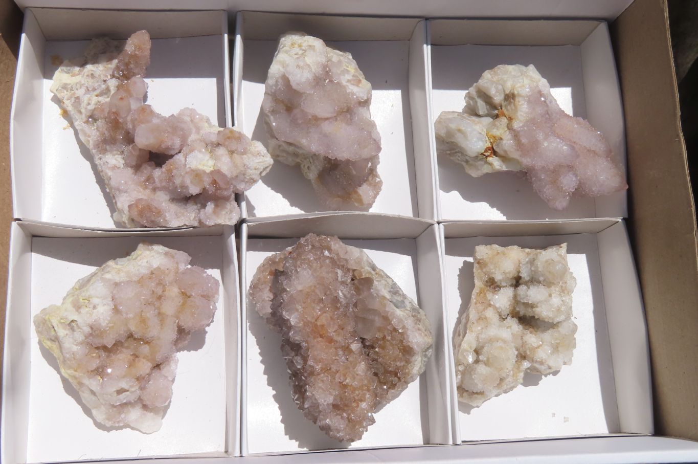 Natural Spirit Quartz Clusters x 6 From Boekenhouthoek, South Africa - Toprock Gemstones and Minerals 