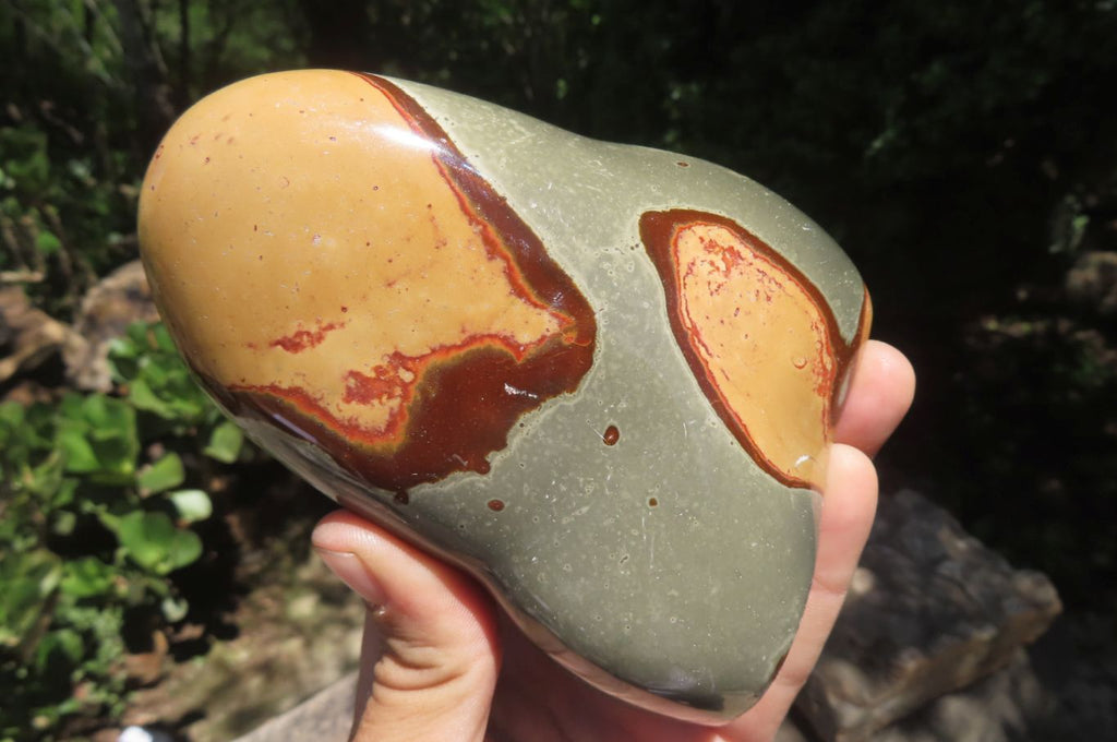Polished Polychrome Jasper Standing Free Forms x 3 From Mahajanga, Madagascar - Toprock Gemstones and Minerals 
