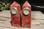 Polished Brecciated Red Jasper Obelisk Clock Towers - Sold Per Item - From South Africa - Toprock Gemstones and Minerals 