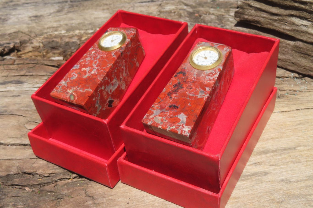 Polished Brecciated Red Jasper Obelisk Clock Towers - Sold Per Item - From South Africa - Toprock Gemstones and Minerals 
