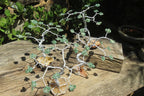Hand Made Aventurine and Zambian Quartz Wire Wrap Gemstone Tree On Crystal Base - Sold Per Item -  From Zambia - Toprock Gemstones and Minerals 