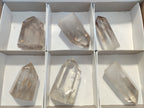 Polished Smokey Phantom Quartz Crystals x 6 From Madagascar - Toprock Gemstones and Minerals 
