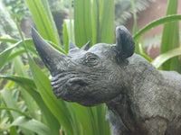 Hand Made Green Verdite Rhino Carving x 1 From Zimbabwe - Toprock Gemstones and Minerals 