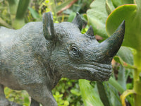 Hand Made Green Verdite Rhino Carving x 1 From Zimbabwe - Toprock Gemstones and Minerals 