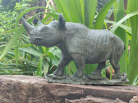 Hand Made Green Verdite Rhino Carving x 1 From Zimbabwe - Toprock Gemstones and Minerals 