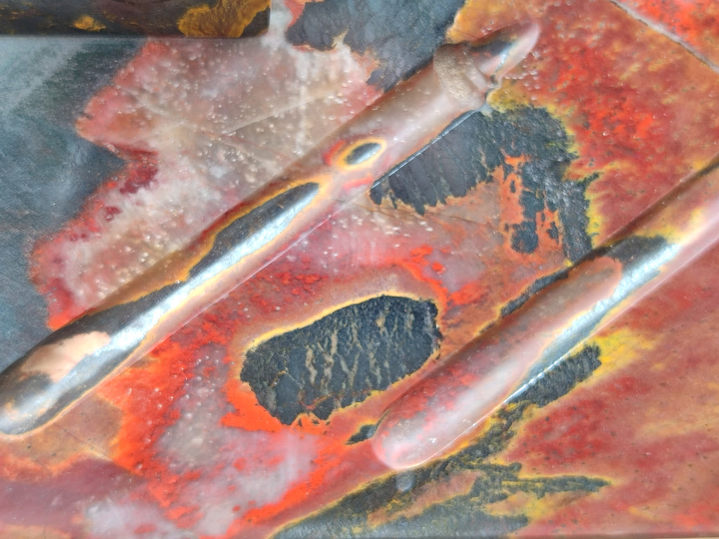 Hand Made Tiger Iron Jasper Desk Set x 1 From Australia - Toprock Gemstones and Minerals 