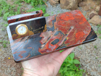 Hand Made Tiger Iron Jasper Desk Set x 1 From Australia - Toprock Gemstones and Minerals 