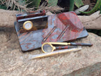 Hand Made Tiger Iron Jasper Desk Set x 1 From Australia - Toprock Gemstones and Minerals 