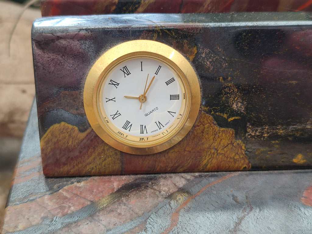 Hand Made Tiger Iron Jasper Desk Set x 1 From Australia - Toprock Gemstones and Minerals 