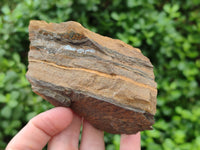 Polished On One Side Tiger's Eye Slabs x 6 From South Africa