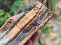 Polished On One Side Tiger's Eye Slabs x 6 From South Africa