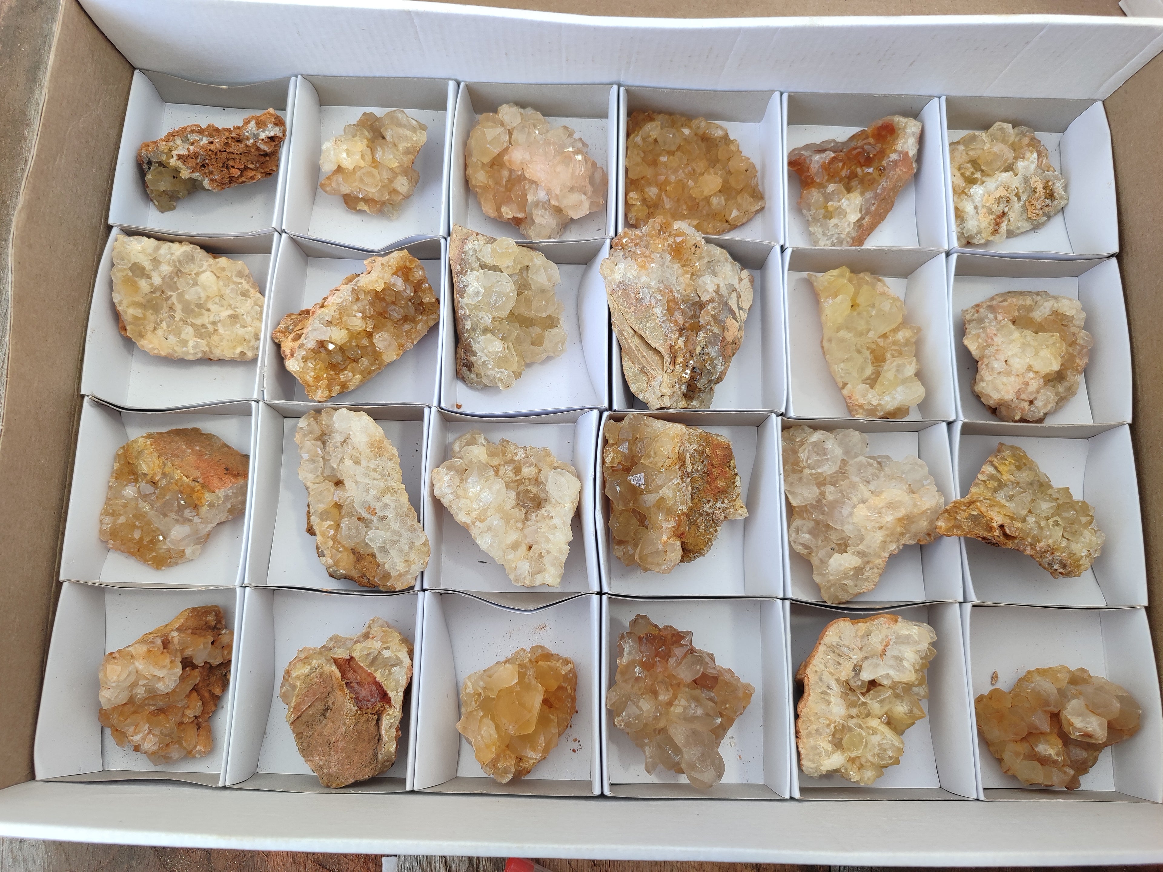 Natural Limonite Quartz Clusters x 24 From Zambia - Toprock Gemstones and Minerals 