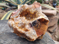Natural Limonite Quartz Clusters x 2 From Zambia - Toprock Gemstones and Minerals 